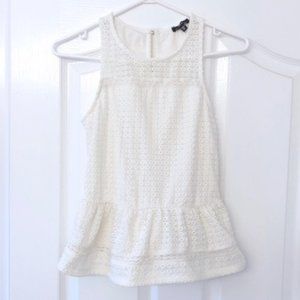 NEW Dynamite Blouse Sleeveless Lace White Blouse